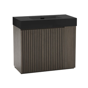English Elm Galan Freestanding Bathroom Vanity Quartz Basin Fluted Wood Cabinet Modern Bath Oak,Smoke W1865S00221