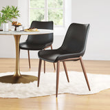 Magnus Dining Chair - Set of 2 Black & Walnut 109933 Zuo Modern