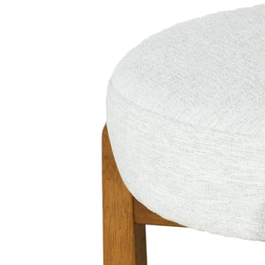 English Elm Christopher Knight Home® - Elise Elegant Wooden Low Back Barstool Set of 2 with Padded Fabric Seats, Compact Durable Design Ivory,Walnut N775P277433I