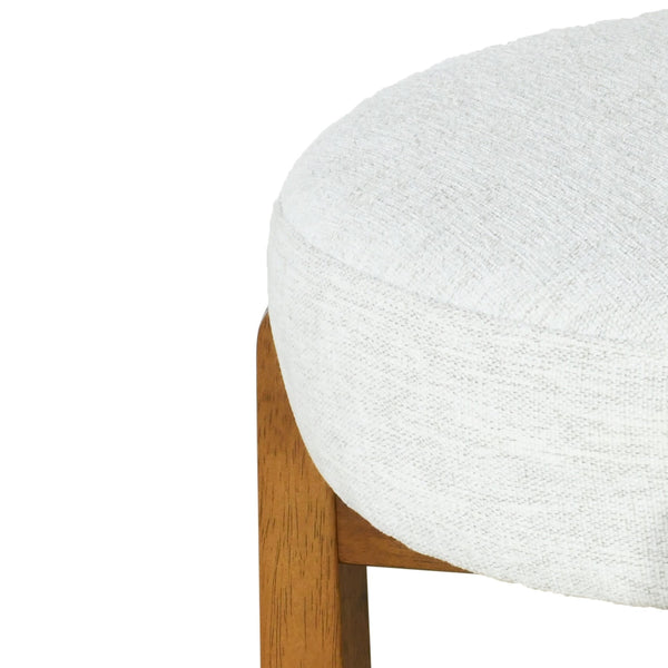 English Elm Christopher Knight Home® - Elise Elegant Wooden Low Back Barstool Set of 2 with Padded Fabric Seats, Compact Durable Design Ivory,Walnut N775P277433I