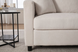 English Elm Sleeper Sofa Bed – Modern Linen Pull-Out Couch, 2-3 Seater With Memory Foam, Perfect For Small Spaces! W3696S00003-GIGA