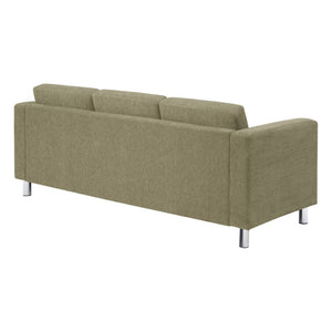 OSP Home Furnishings Pacific Contemporary Sofa with Chrome Legs and Performance Fabric for Modern Living Rooms PAC53-S126