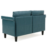 Christopher Knight Home® - Noble House - Bellerose Teal Leather Settee