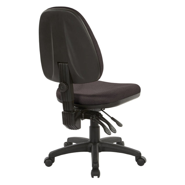 OSP Home Furnishings Dual Function Ergonomic Office Chair with Lumbar Support and Adjustable Foam Seat 36420-297