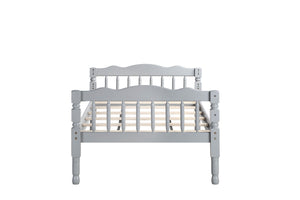 English Elm Homestead Twin/Twin Bunk Bed with Convertible Stacked or Separate Design, Solid Slat System, 330lb Capacity Gray 80 L x 12 W x 5 H B2726S00346