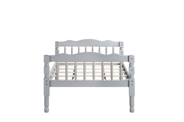 English Elm Homestead Twin/Twin Bunk Bed with Convertible Stacked or Separate Design, Solid Slat System, 330lb Capacity Gray 80 L x 12 W x 5 H B2726S00346