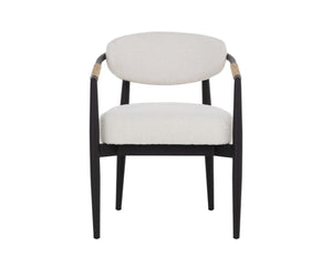 Sunpan MARITA Outdoor Dining Armchair - Contemporary Wicker Weave for Stylish Patio Comfort and Durability Black 112101V