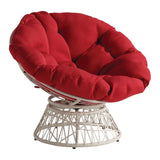 OSP Home Furnishings Papasan Chair Red