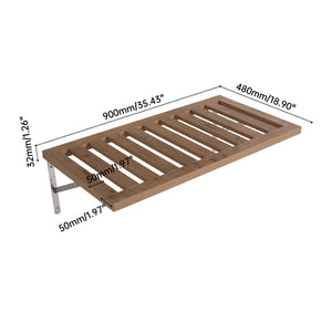 English Elm Modern Slim Wall Shelf with Mounting Brackets for Bathroom Vanity or Kitchen T3785P396521