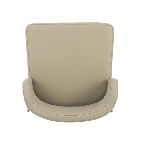 English Elm Christopher Knight Home® - Metal Industrial Leathaire Barstool Set of 2 with Comfortable Seat, Footrest, Non‑Slip Feet, Durable Frame khaki N771P247188V