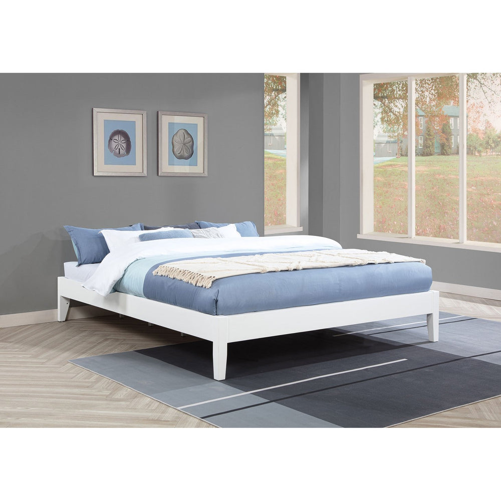 English Elm Hounslow White California King Platform Bed - Low-Profile Design For Modern Bedroom Elegance & Durability B062S01217