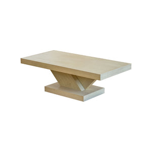 English Elm 47" X-base Oak Wash Coffee Table Solid Veneer Sculptural Frame for Living Room Imitative Oak W1435P337638