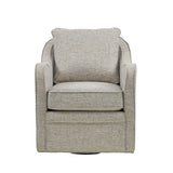 Brianne Transitional Wide Seat Swivel Arm Chair