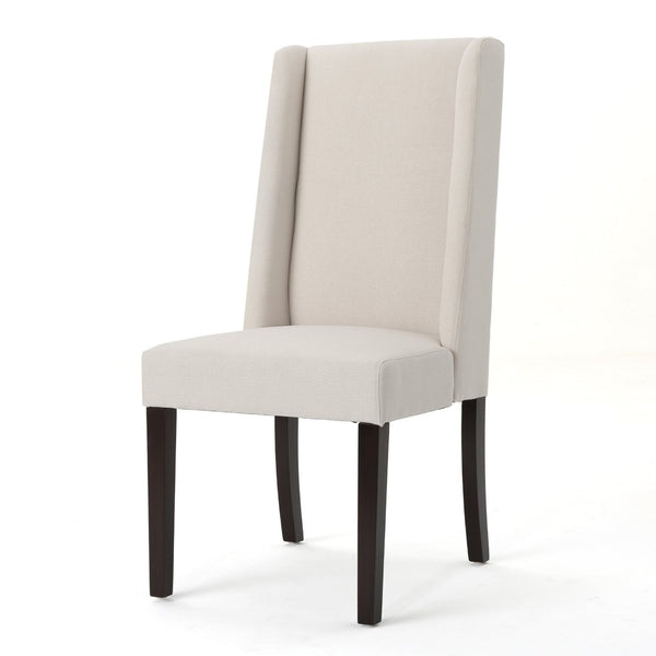 English Elm Dining Chair Set of 2 Wingback Upholstered Seats with Tapered Legs for Modern Spaces 60270.00IVY