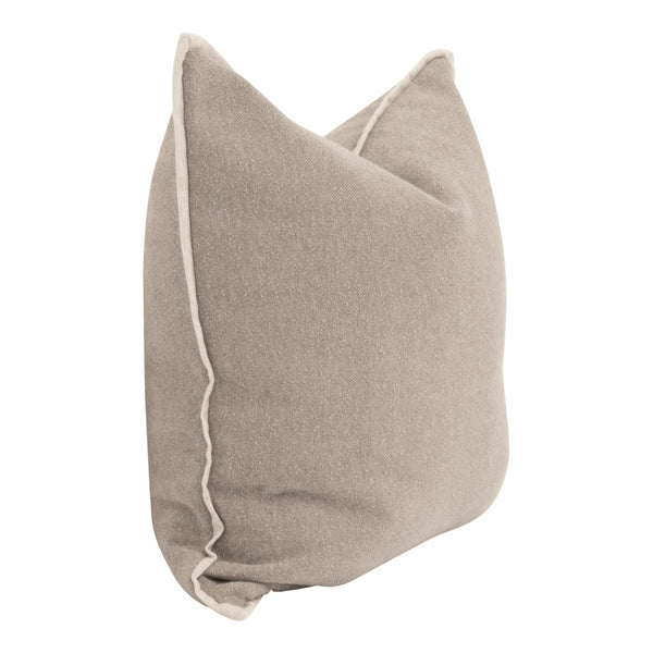 Essentials for Living The Micro Boucle Down Filled Throw Pillow Set Stain Resistant Jute Piping Accent 7202-22.LATMB/JUT