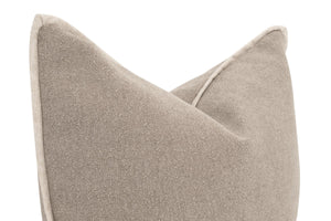 Essentials for Living The Micro Boucle Down Filled Throw Pillow Set Stain Resistant Jute Piping Accent 7202-22.LATMB/JUT