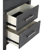 English Elm Toyan Charcoal Grey 2-Drawer Nightstand With Chrome Pulls