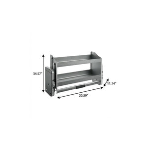 35 Inch Stainless Steel Cabinet Insert for Modern Kitchen Organization and Storage