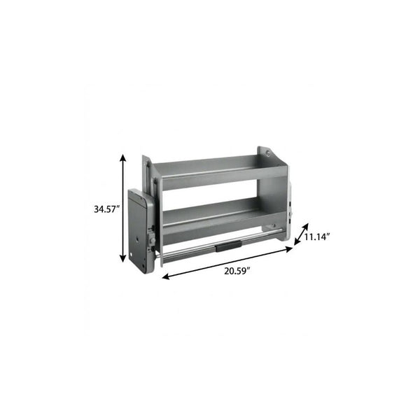 35 Inch Stainless Steel Cabinet Insert for Modern Kitchen Organization and Storage