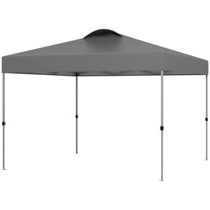 English Elm Outsunny 10' X 10' Instant Canopy Tent With Adjustable Height, Top Vents & Wheeled Carry Bag For Outdoor Fun W2225P200944-GIGA