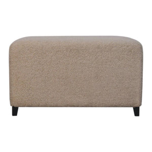 HomeRoots 32 Inch Boucle Upholstered Footstool Warm Brown Accent Piece for Any Living Space 720261