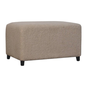 32 Inch Boucle Upholstered Footstool Warm Brown Accent Piece for Any Living Space