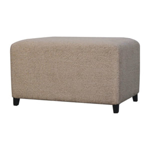 32 Inch Boucle Upholstered Footstool Warm Brown Accent Piece for Any Living Space