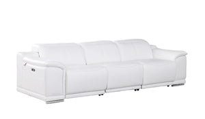 107 Inch Italian Leather Power Reclining Sofa with Usb Charging for Living Room