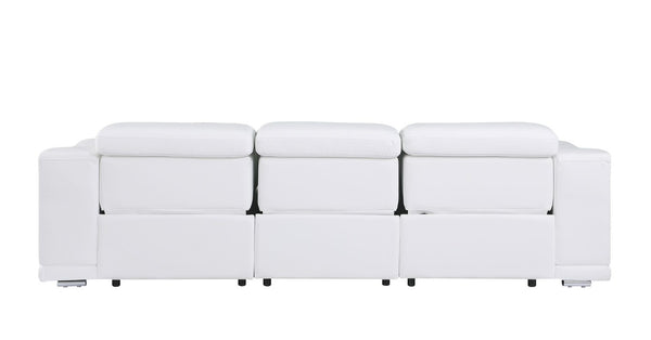 107 Inch Italian Leather Power Reclining Sofa with Usb Charging for Living Room