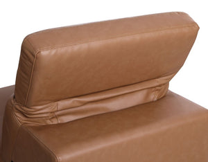 134 Inch Italian Leather Reclining Sofa with Usb Charging and Built-in Storage Compartments
