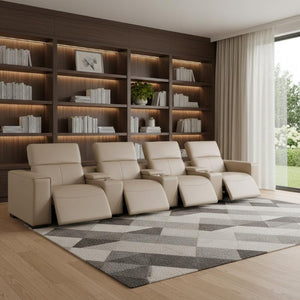 179 Inch Top Grain Leather Reclining Sofa with Usb Charging Ports and Hidden Storage Compartment