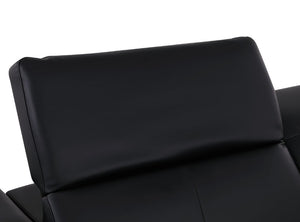 179 Inch Top Grain Leather Reclining Sofa with Usb Charging Ports and Hidden Storage Compartment