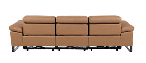 104 Inch Italian Leather Power Reclining Sofa with Usb Charging Living Room