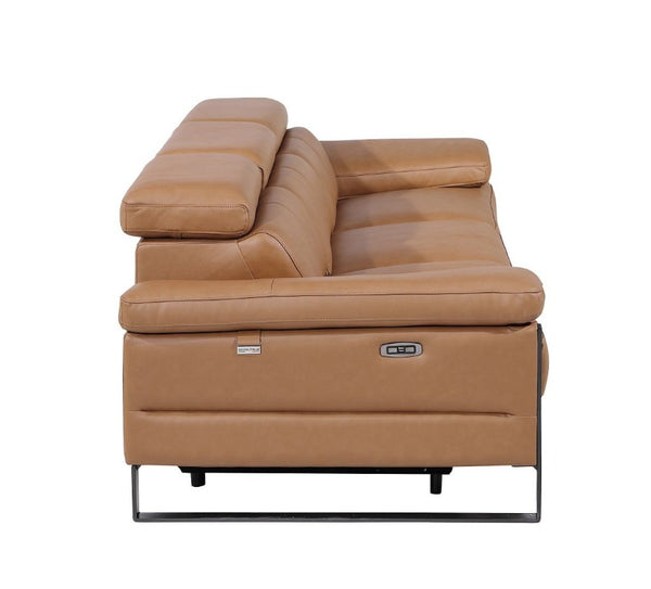 104 Inch Italian Leather Power Reclining Sofa with Usb Charging Living Room