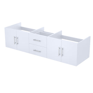 English Elm Glossy Double Bath Vanity 72" W x 22" D Glossy White Solid Wood MDF Soft-Close Drawers, Fully Assembled B2731P258519