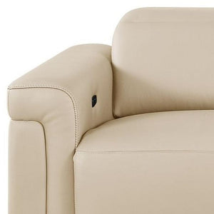100 Inch Italian Leather Power Reclining Sofa with Usb Charging for Modern Living Rooms