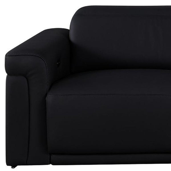 100 Inch Italian Leather Power Reclining Sofa with Usb Charging for Modern Living Rooms