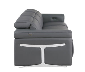 100 Inch Italian Leather Power Reclining Sofa with Usb Charging for Modern Living Rooms