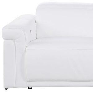 100 Inch Italian Leather Power Reclining Sofa with Usb Charging for Modern Living Rooms