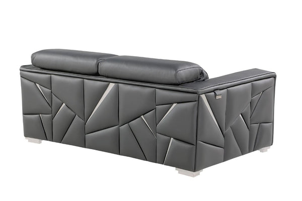 89 Inch Italian Leather Sofa Modern Elegant Living Room Seating with Rich Upholstered Finish
