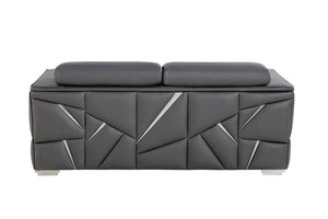 89 Inch Italian Leather Sofa Modern Elegant Living Room Seating with Rich Upholstered Finish