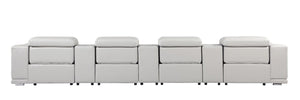 175 Inch Italian Leather Power Reclining Sofa with Usb Ports for Living Room