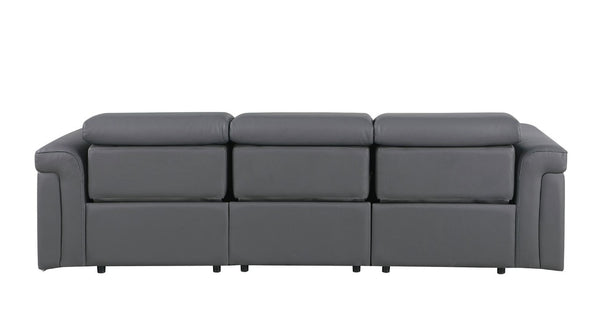100 Inch Italian Leather Power Reclining Sofa with Usb Charging for Modern Living Rooms
