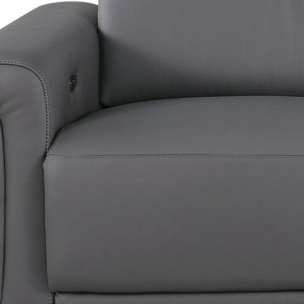 100 Inch Italian Leather Power Reclining Sofa with Usb Charging for Modern Living Rooms