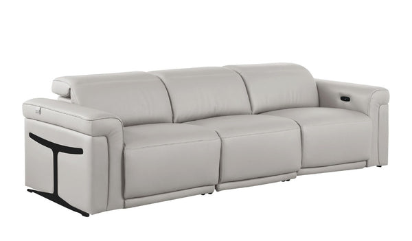 100 Inch Italian Leather Power Reclining Sofa with Usb Charging for Modern Living Rooms