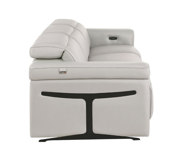 100 Inch Italian Leather Power Reclining Sofa with Usb Charging for Modern Living Rooms