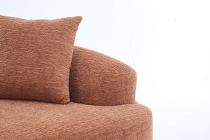 English Elm Ly-025s Chenille Curved Loveseat Compact Sofa with Spring Support for Small Spaces W2231P495049