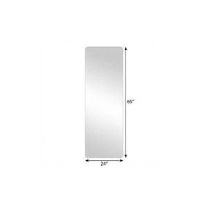 HomeRoots 65 Inch Borderless Floor Mirror Tall Leaning Wall Accent for Bedroom or Living Room 720584