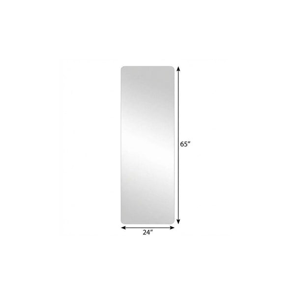 HomeRoots 65 Inch Borderless Floor Mirror Tall Leaning Wall Accent for Bedroom or Living Room 720584