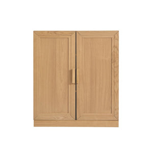 Set of Four Wood Corner Accent Cabinets with Dual Doors for Elegant Living Room Storage